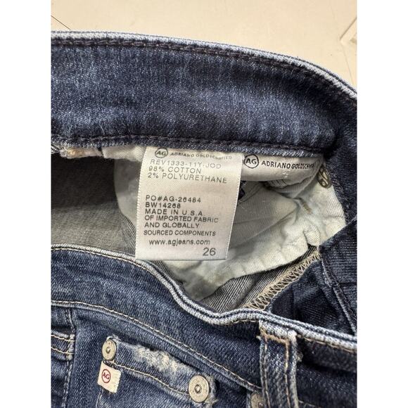 AG Adriano Goldschmied Jeans Women's 26 The Stilt Cigarette Roll Up Distressed - Picture 4 of 7